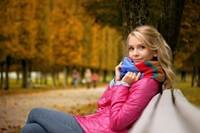 pic for Beautiful Blonde In Park 480x320
